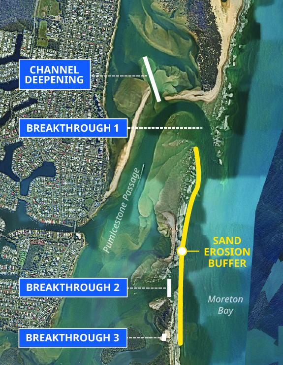 Location map &ndash; Emergency works site at Woorim Park, Golden Beach